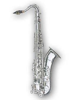 Silver Tenor Sax Brand New STERLING Bb Saxophone With Case and Accessories