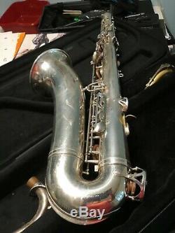 Silver Yamaha Tenor Saxophone yts 62ii, Custom Neck, Complete overhaul, BAM case