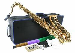 TENOR SAXOPHONE Bb GOLD LACQUER Finish with Case and Accessories