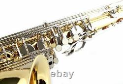 TENOR SAXOPHONE Key of Bb GOLD LACQUER & Nickel keys + Case Accessories