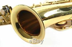 TENOR SAXOPHONE Sax Gold Lacquer Double Arms on Low Bb & C + Case Accessories