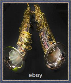 THREE SUGAL HEMATITE SILVER SAXOPHONES for THE PRICE OF ONE