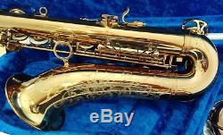 TM Custom Tenor Saxophone Cognac LacquerRolled Tone HolesHiscox CaseAwesome