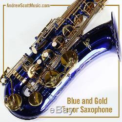Tenor Saxophone, Blue, New in Case Pro Quality