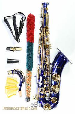 Tenor Saxophone, Blue, New in Case Pro Quality