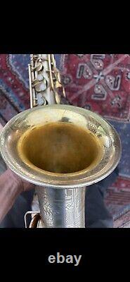 Tenor Saxophone Conn Gold Plated Transitional Art Deco Sun Goddess