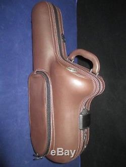 Tenor Saxophone Professional Case Dark Brown color Italian leather