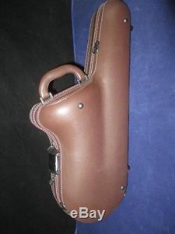 Tenor Saxophone Professional Case Dark Brown color Italian leather