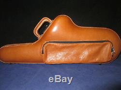 Tenor Saxophone Professional Case Light Brown color Italian leather