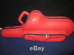 Tenor Saxophone Professional Case Red color Italian leather