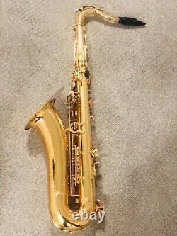 Used Tenor Saxophone Gold Brass good condition Accessories included