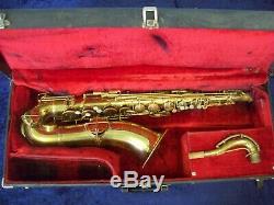 VINTAGE KING Made By H. N. WHITE IN CLEVELAND, OHIO TENOR SAXOPHONE + CASE