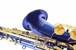 Venus TENOR SAXOPHONE Sax BLUE Color with Gold Keys + Case & Accessories New