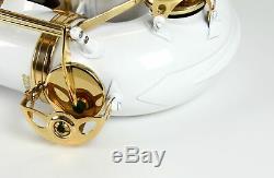 Venus TENOR SAXOPHONE Sax WHITE Color with Gold Keys + Case & Accessories New