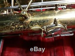 Vintage 1960 Buescher Aristocrat Tenor Saxophone With Case 1 Owner NICE! #422384