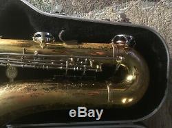 Vintage Evette Schaeffer Tenor Saxophone with mouthpiece hard case