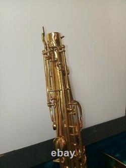 Vintage Hertz Tenor Saxophone Body And Original Hard Shell Case For Repair