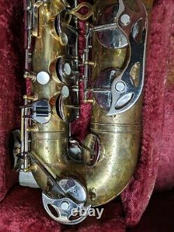 Vintage Linton Tenor Saxophone with case (serial # E5595)