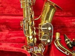 Vintage Old Kraftsman Saxophone with Case Music Brass Tenor Alto Estate Find