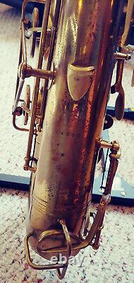 Vintage Tenor Saxophone Martin Indiana Stencil