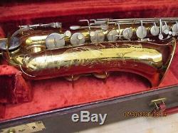 Vintage The Elkhart Indiana Elkhart In. U. S. A. Tenor Saxophone In Case