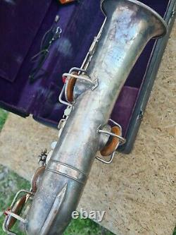 Vintage elkhart tenor saxophone complete in original case