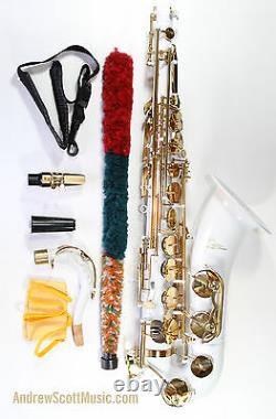 White Tenor Saxophone New in Case Masterpiece
