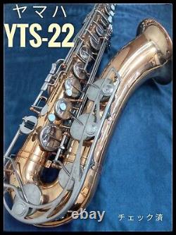 YAMAHA YTS-22 Tenor Saxophone F# With Hard Case Mouthpiece Test Completed Used