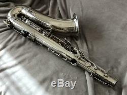 YAMAHA YTS-62 YTS62 Tenor Sax Saxophone Serviced Tested Used WithHard Case Silver